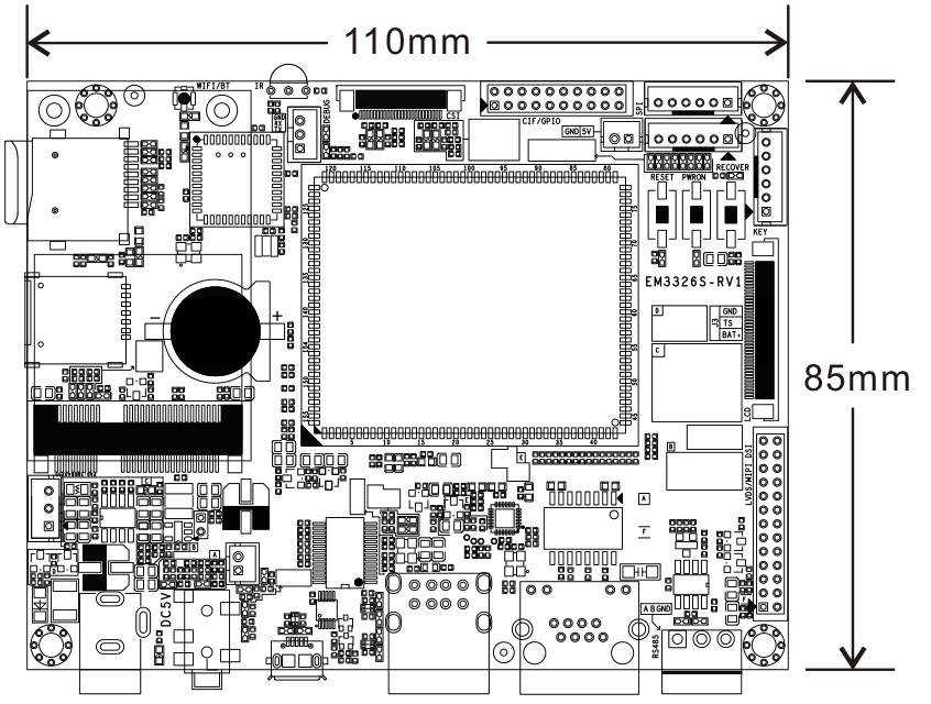 EM3326S-PCB-dimension