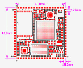 MINI287 PCB dimension