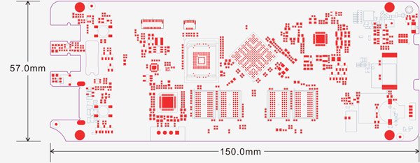 RK3128-handheld-device-PCB-Dimension